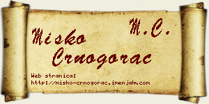 Miško Crnogorac vizit kartica